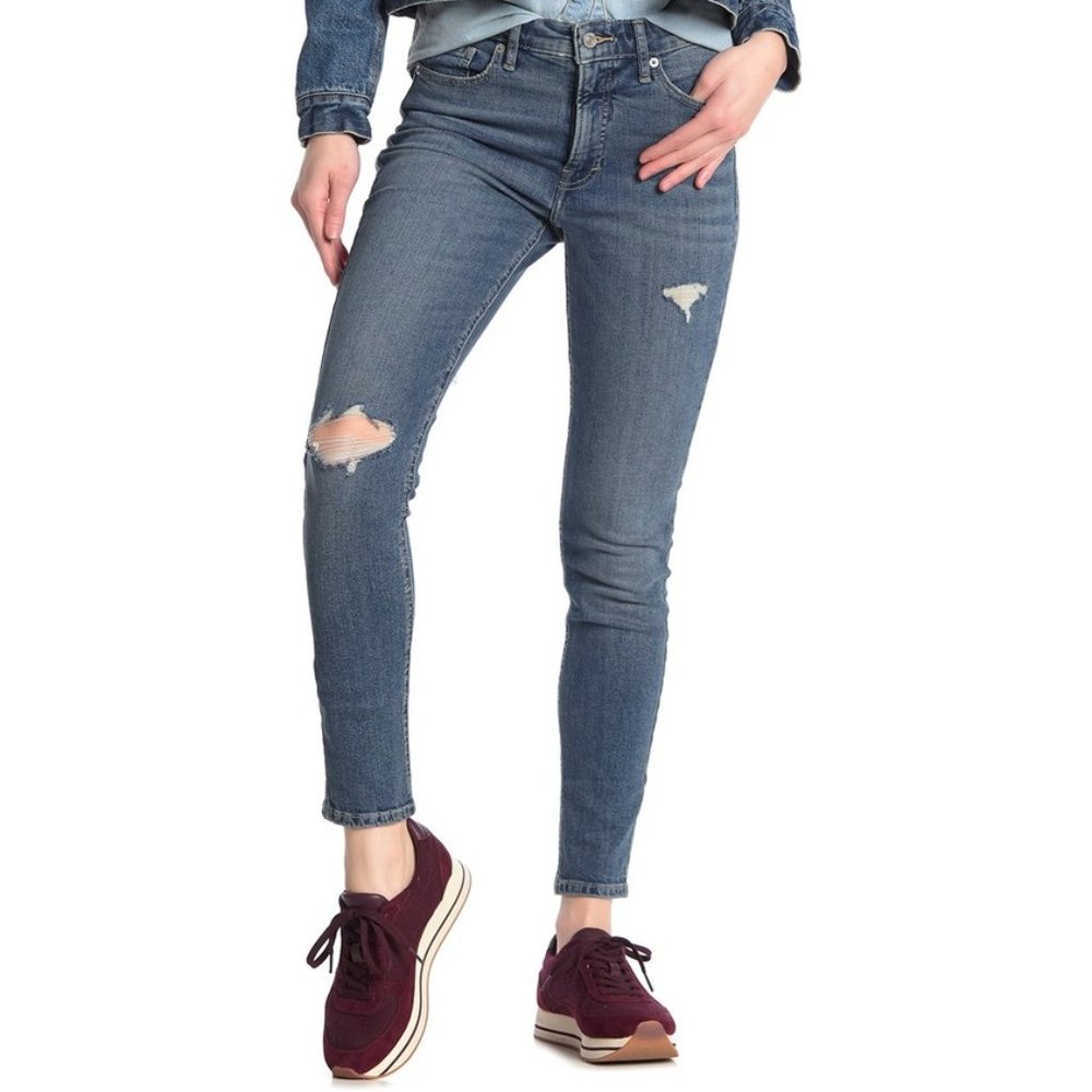 NWT Lucky Brand Bridgette Destruction Skinny SZ 8
